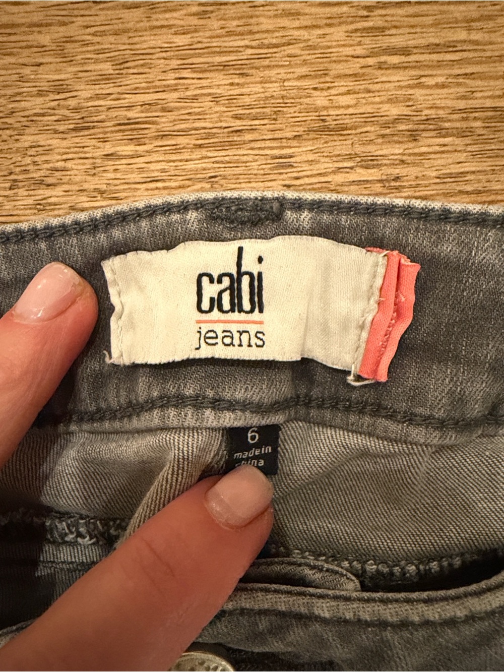 CAbi zip Skinny Jeans in Light Gray Wash #5167 - Picture 5 of 6